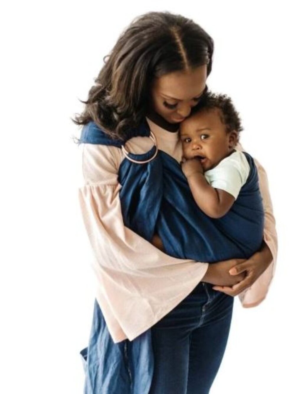 NIB Kyte Baby Linen Ring Sling in Navy